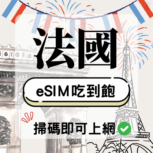 法國-eSIM(5G/4G高速)